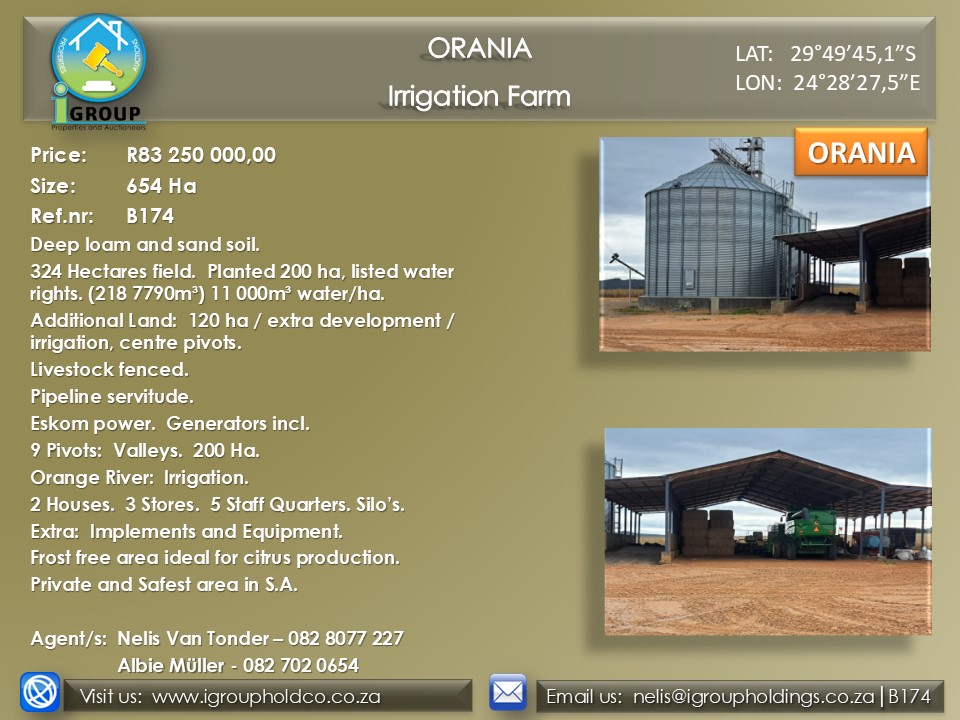 B174 – IRRIGATION FARM