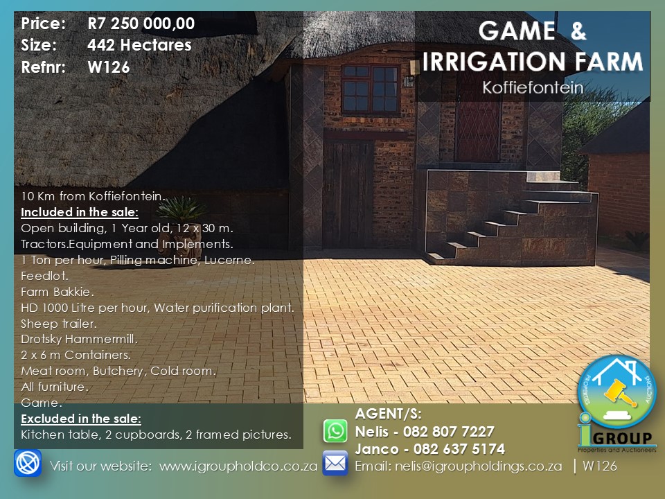 W126 – Game & Irrigation Farm.