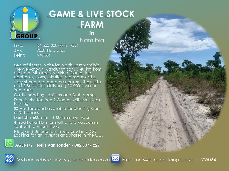 VW064 – GAME AND LIVE STOCK FARM