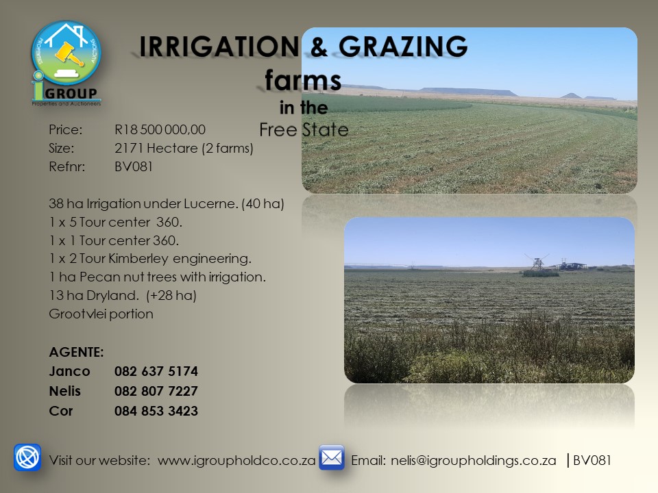 BV081 – IRRIGATION & GRAZING farms.